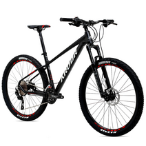 ZENOX 아더 XC M30 27.5인치 시마노 데오레 30단 성인 MTB 자전거 텍트로 유압디스크브레이크 무료조립 헬멧증정, 아더XC (27.5휠+17시트튜브), 매트블랙/레드, 무료조립+무료배송+사은품+고급헬멧