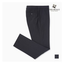 인디안 TREMOLO 네이비 폴리본딩 일자 슬랙스 바지__TRNDLTZ9335