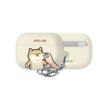귀염뽀짝 시바 슬림하드 에어팟 3세대 케이스 이모티콘1등 키링 포함, 01.시바의하루-아프다시바