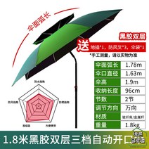 대형 낚시파라솔 야외 그늘막 캠핑 시장 5일장 파라솔 옥상 접이식 비치 차양우산, 1.8m