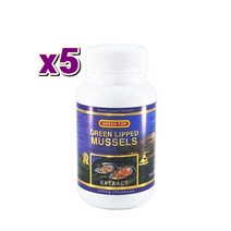 뉴질랜드 그린탑 초록입홍합 1000mg 100캡슐 x5 초록입홍합추출물, 5box