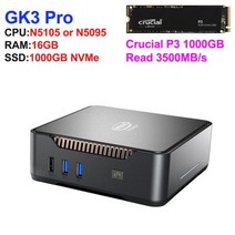 GK3V 인텔 셀러론 미니 PC 컴퓨터 N5095 N5105 8GB DDR4 128GB 256GB 윈도우즈 11 프로 4K 60Hz HDMI VGA Win 11 J4, CN, Celeron N5105 + AU, 16GB RAM 1000GB NVMe