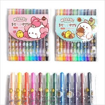 달콩팬시 몰랑이 12색 빙글 색연필