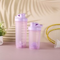 500/700ml 블렌더 병 단백질 파우더 셰이커 보디 빌딩 액세서리 쉐이크 컵 휴대용 믹서 컨테이너 스포츠 보충제, 보라, 700ml