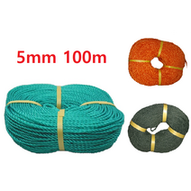[다바이마켓] PE 로프 100m 5mm 등산 아웃도어 클라이밍 빙벽장비 (3색), 국방색, 1개