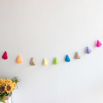 꾸미기 물방울 가랜드 글리터 아이방 파티 벽장식, 화이트퍼플