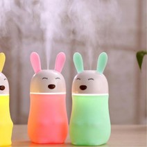 친환경 소재 귀여운 무드등 토끼 가습기 저소음가습기, 곰돌이가습기-핑크