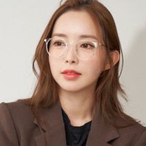 룩스토어 스탠다드 울템안경 투명뿔테 동글이안경 블루라이트차단