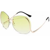 디자인 선글라스 패션 소품 남녀 공용 빈티지 디자이너 광장 여성용 오버사이즈 무테 파일럿 빅 프레임 UV400