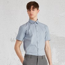 코디갤러리 by STCO [95~130 SIZE] 네이비 레귤러카라 스트레치 반팔셔츠