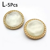 5pcs 스퀘어 라운드 금속 단추 여성 코트 바느질 의류 자 켓 스웨터 드레스 장식 액세서리, 25mm, L