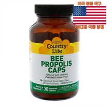 Country Life 비 프로폴리스 500mg 100정 베지캡슐 컨트리라이프 Bee Propolis 미국 직구 사은품 추가증정