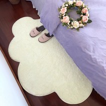 구름 모양의 침대 옆 카펫 부드러운 플러시 침실 러그 미끄럼 방지 바닥 매트 거실 보육 아기 놀이 매트 홈 데코 러그