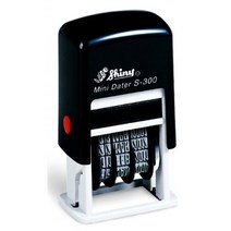 샤이니 3mm 일부인 도장 스템프 만년 S-300 날짜 자동 스탬프 인감, 멋진남자상회 잉크패드적