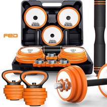 무게조절 덤벨 홈짐세트 조립 아령 바벨 홈트 전신 운동 15KG 20kg 30kg 가정용, 30kg(한 손으로 15kg), 콤비네이션 케틀벨세트