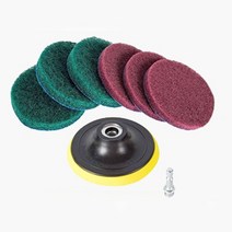 인터바겐 전동 드릴 청소 브러쉬 청소솔 드릴솔 - 스크럽패드 7종