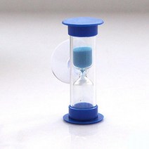 흡착식 3분 아이 양치 시간 습관 모래시계 타이머, 1흡착모래시계-블루