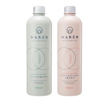 [2개세트] 웨이큰 마우스워시 스피아민트향 500ml+스트로베리민트향 500ml+스테인리스 컵 Set, 단품