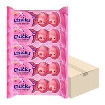 폭신한 과일맛 병아리모양 마쉬멜로우 핑크 40g 15개