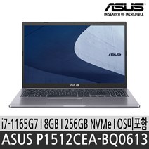 ASUS P1512CEA BQ0613 FreeDOS i7-1165G7/ 8GB/ 256GB SSD/ OS미포함, Free DOS, 그레이, 8GB, 코어i7, P1512CEA-BQ0613