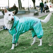 바람막이 아웃터 대형견우비 도그헬리오스 애견 4족 우비 중 대형 견우복 금모하스치, 03 분홍색