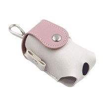 골프 공 보관 가방 PU 가죽 허리 파우치 컨테이너 티 홀더 2 볼, 분홍색