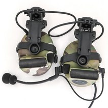 오토바이헬멧블루투스 TS TAC-SKY COMTAC II 전술 헤드셋 실리콘 Earmuff 헬멧 ARC 레일 마운트 워키 토키, [09] C2 MC