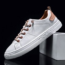남성용 캐주얼 경량 신발 플랫 레이스업 스니커즈 흰색 비즈 여행 남녀공용 테, 40, CD01-White brown