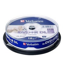 버바팀 DVD R 듀얼레이어 프린터블 공디스크 8X 8.5GB 10p   케이크통