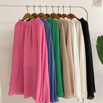허니제이 / 로폰 컬러풀 밴딩 A라인 롱 스커트(8color)
