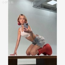 아톰 부츠 레인 신발 빅레드 장화 빨간 전소미 2023