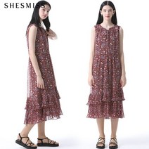 쉬즈미스 페이즐리 패턴 플리츠 헴 원피스