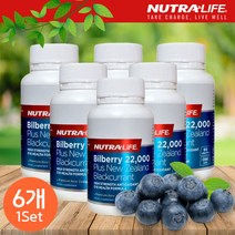 뉴트라라이프 빌베리 22000 60캡슐 6개