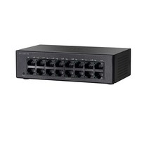 시스코 SF110D-16 언매니지드 스위치 | 16 포트 10/100 데스크탑 제한된 수명 보호 (SF110D-16-NA)