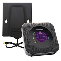 SIM 카드가 있는 NETGEAR MR1100 모바일 WiFi 라우터 | 4G LTE 라우터 모바일 | 최대 1GBit/s 다운로드 속도 | 20개 장치용 모바일 핫스팟 | M1(외부 4G MIMO 안테나 포함) -13521, MR1100 + 추가 배터리