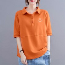 여름신상 순면 여성 반팔티 티셔츠 빅사이즈 40대