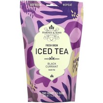 하니앤손스 아이스 티 블랙 커런트 홍차 212g 15티백 Harney & Sons Fresh Brew Iced Tea Black Tea, 1팩