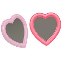 테이블 하트 핑크 거울 화장대 거울 28cm 2컬러 탁상거울 화장거울 거울 하트거울 화장대거울, ≪특가≫로즈핑크「할인」