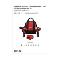 Milwaukee 밀워키 2598-22 2498-22 12V 무선 해머 드릴 콤보 키트