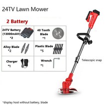 잔디깍기 전동 깎이 경운기 24V 2000mah Mini Home Hand Held Light Weight Garden Tool Electric Grass Cu, 03 2 battery