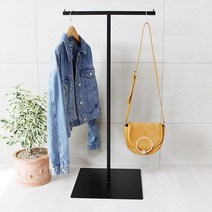 코코디피 큰T자 튼튼한 옷가게 미니 행거 옷걸이 파이프 주문제작 철재 헹거, 흰색