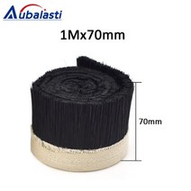 산업용 업소용 먼지 집진기 1M x 70mm 브러시 진공 청소기 조각 기계 집진기 커버 CNC 라우터용, 01 1Mx70mm Black