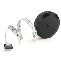 DiCUNO 줄자 접이식 부드러운 바디 바느질 테일러 천 원단 공예용 60인치 1.5M 블랙 양면 측정 테이프 작은 포켓 사이즈 1팩