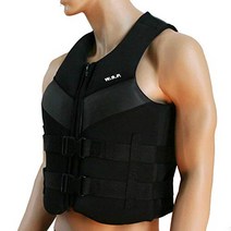 W.S.P. 액션·베스트 JWBA 인정품 웨이크 베스트 플로팅 베스트 FLEXY VEST 전시품을 위한 아울렛품 (BLK(블랙) XL 가슴둘레 102-112 cm체중 90~kg)