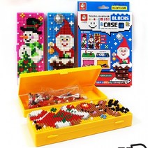 크리스마스 블록 필통 케이스 나노블럭 DIY 펜슬케이스 눈사람 루돌프 산타, 상세페이지 참조