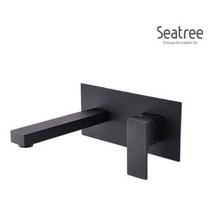 벽매립 세면 수전 ST-1502B 블랙, 1개