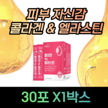 피부 자신감 고함량 먹는 콜라겐 엘라스틴 피쉬 맛있는 건강 비타민 진피 히알루론산 저분자 식약처 식약청 인증 인정 어린 생선 갱년기 중년 여성 여자 엄마 어머니 선물 추천 펩타이드, 30포-1통, 2g