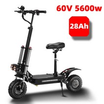 전기킥보드 전기스쿠터 60v5600w 전기 11 인치 지방 타이어 접이식 크로스 컨트리 고속 듀얼 드라이브 모터 e 성인, 협력사, 28아