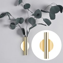 꽃병 생화 조화 화병 홈 벽 마운트 꽃병튜브 화분 병 장식 방꾸미기 데코 소품, 04 Gold