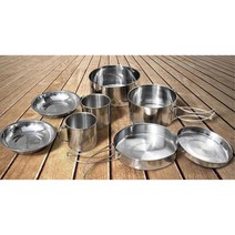 커플캠핑용 미니멀 손잡이 스텐코펠세트 초장 막장 그릇 산